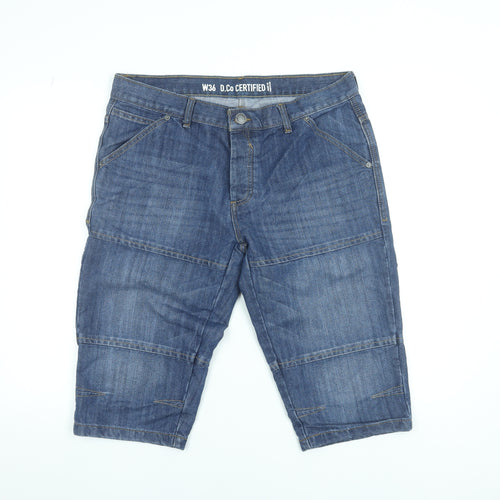 Denim Co Men's Blue Denim Cargo Shorts Size 36 Regular Fit