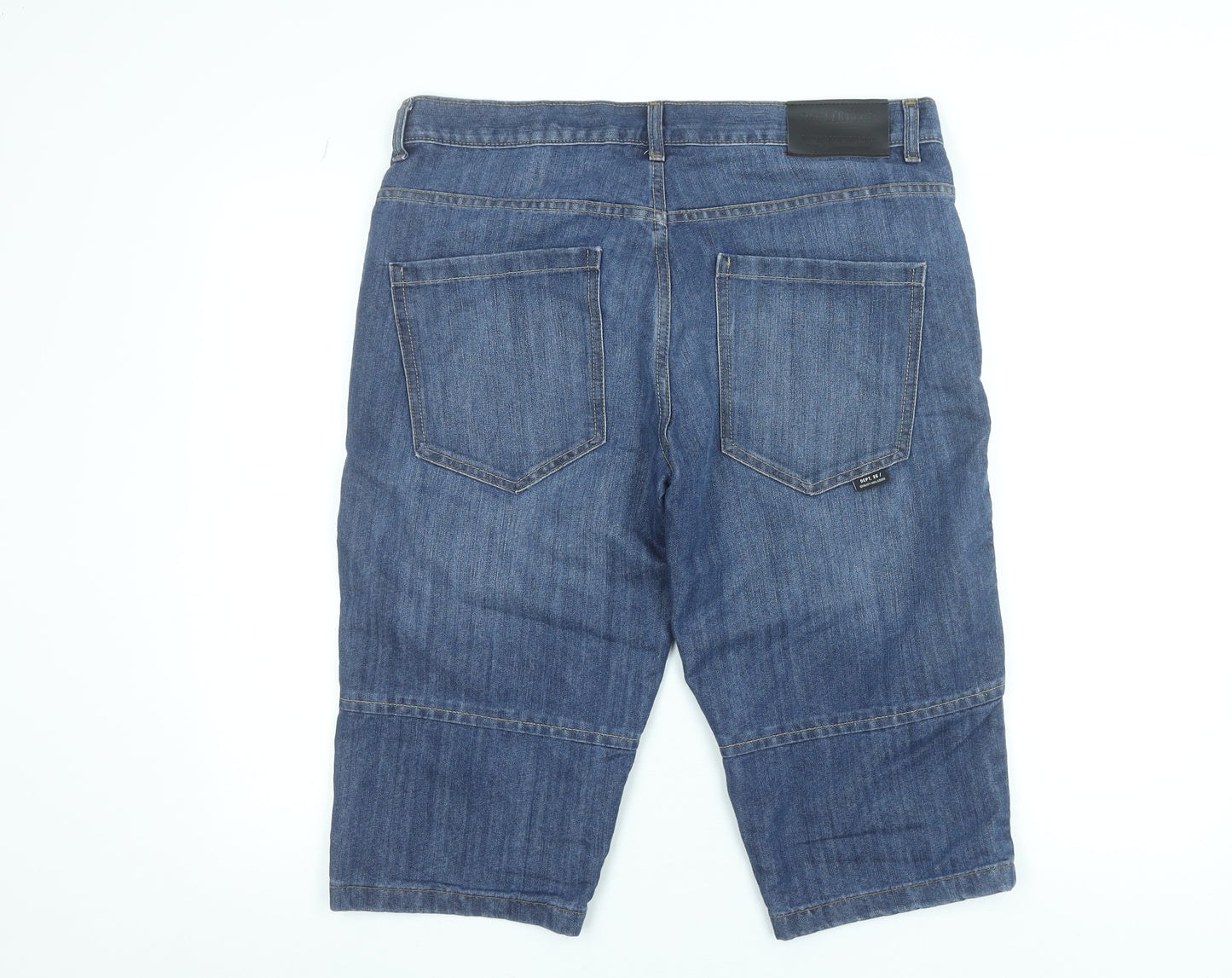 Denim Co Men's Blue Denim Cargo Shorts Size 36 Regular Fit