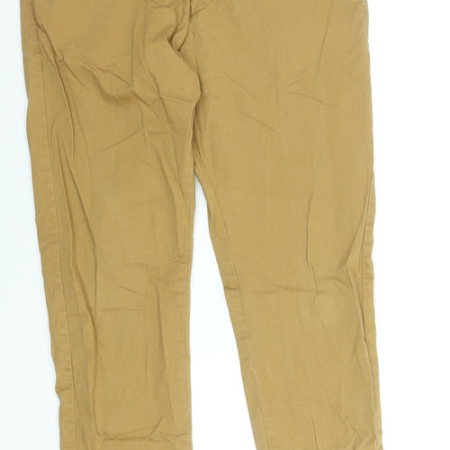 Avenue Men Beige Chino Trousers 38in Waist Slim Fit Cotton Blend