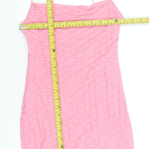 Bershka Women’s Pink Bodycon Sleeveless Short Dress Size S