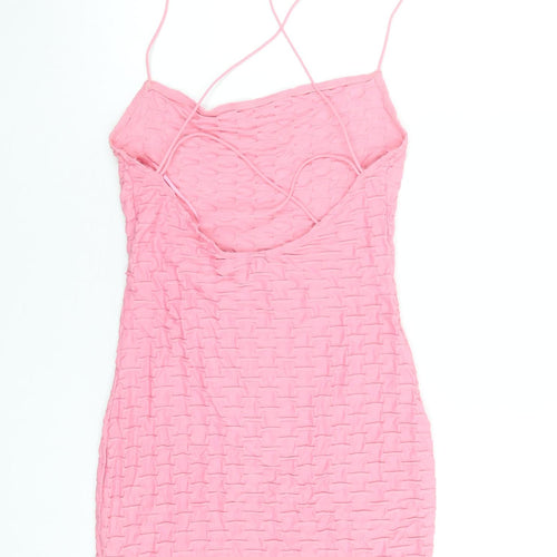 Bershka Women’s Pink Bodycon Sleeveless Short Dress Size S