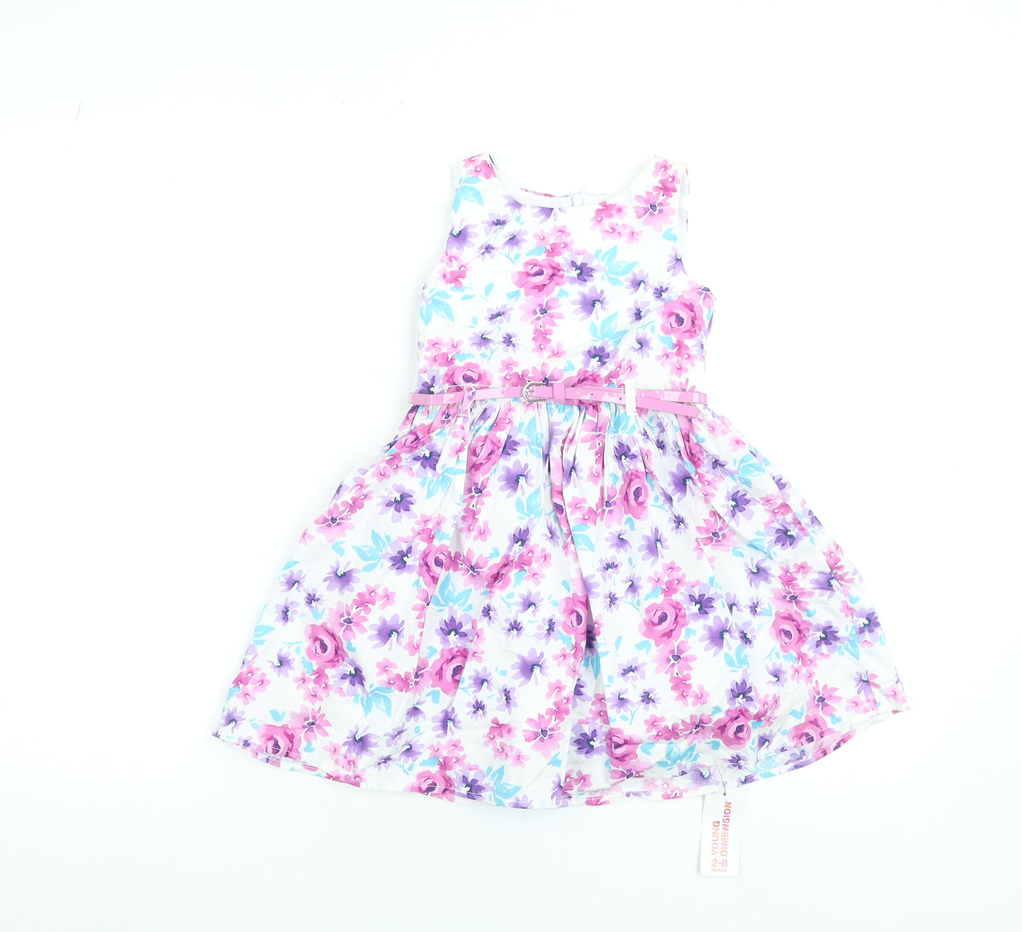Young Dimension Girls Multicoloured Floral Fit & Flare Dress 2-3 Years