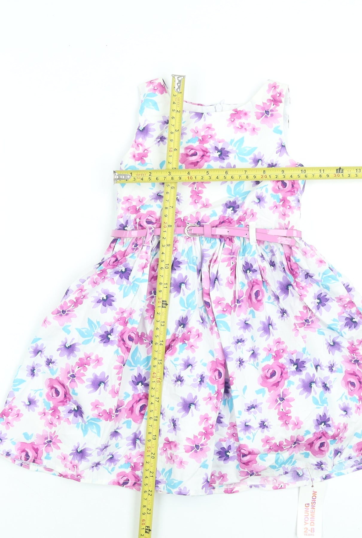 Young Dimension Girls Multicoloured Floral Fit & Flare Dress 2-3 Years