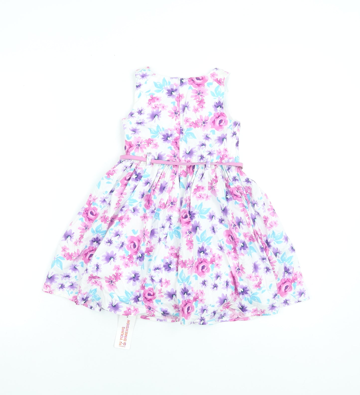 Young Dimension Girls Multicoloured Floral Fit & Flare Dress 2-3 Years