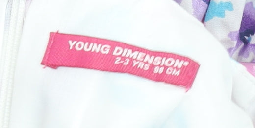 Young Dimension Girls Multicoloured Floral Fit & Flare Dress 2-3 Years