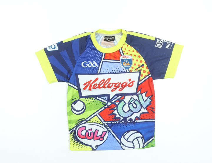 McKeever Boys Multicoloured Football Graphic Jersey T-Shirt Size 2 Years