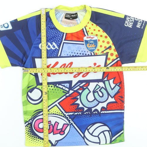 McKeever Boys Multicoloured Football Graphic Jersey T-Shirt Size 2 Years