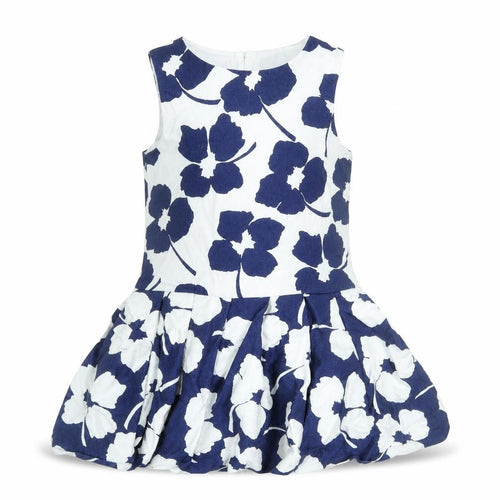 Jasper Conran Girls Blue Floral Fit & Flare Sleeveless Dress Age 3-4 Years