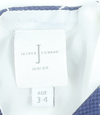 Jasper Conran Girls Blue Floral Fit & Flare Sleeveless Dress Age 3-4 Years