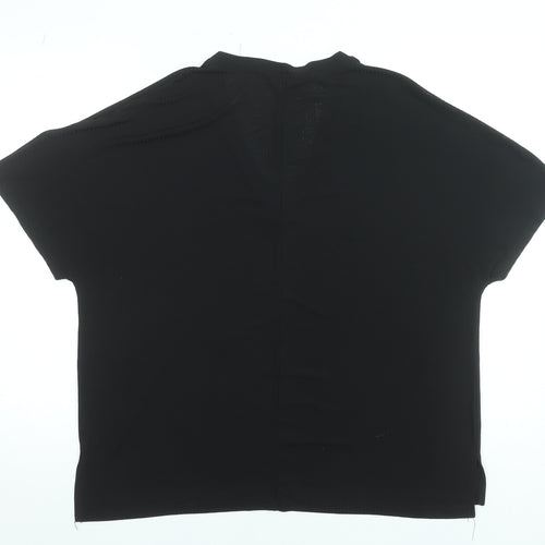 Dunnes Stores Women’s Black V-Neck Short Sleeve Basic T-Shirt Size L
