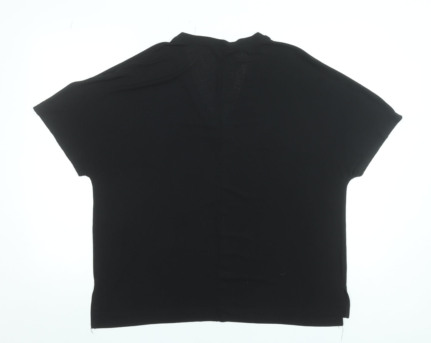 Dunnes Stores Women’s Black V-Neck Short Sleeve Basic T-Shirt Size L