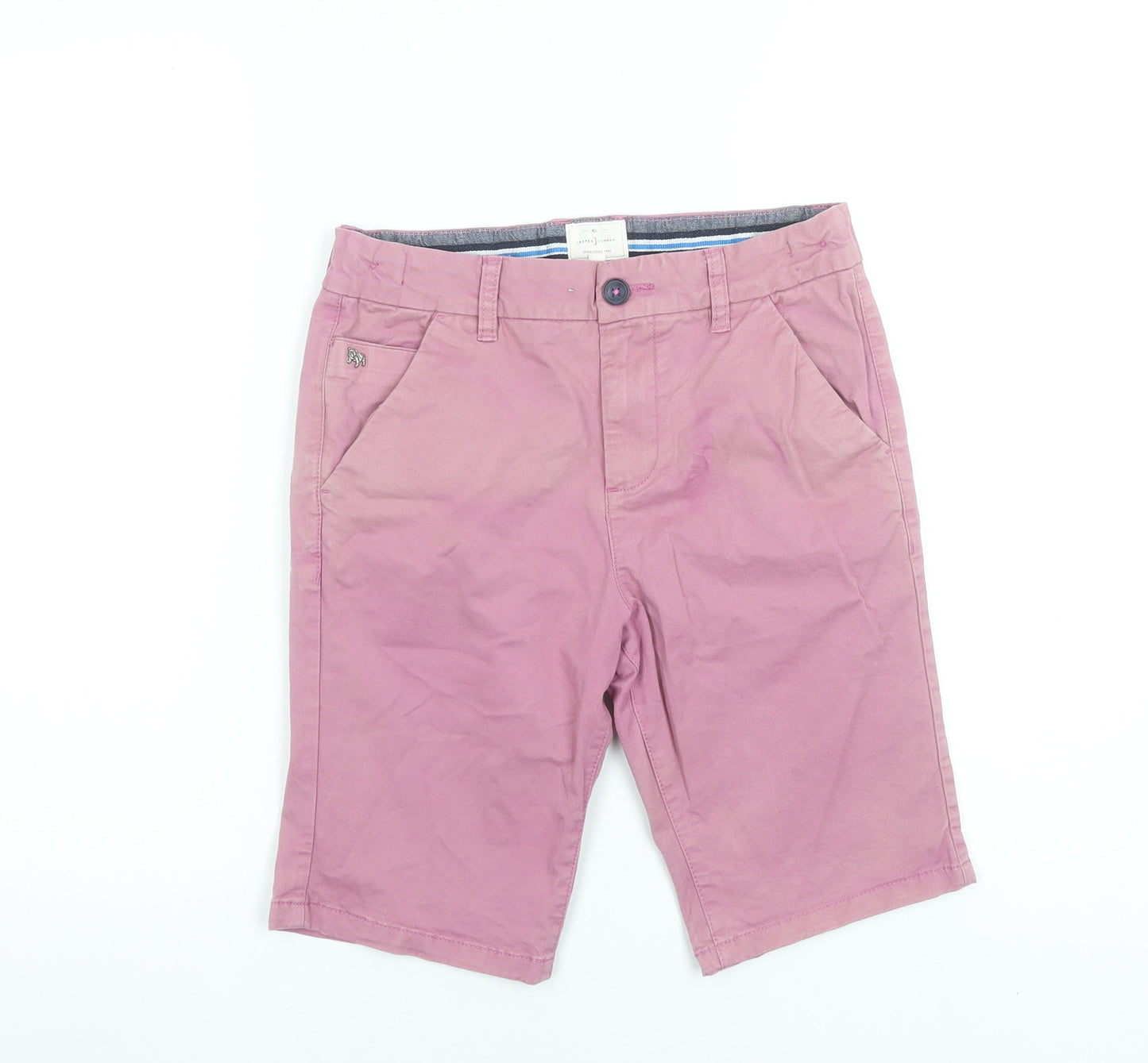 Jasper Conran Boys Pink Chino Shorts Age 12 Regular Fit Cotton Blend