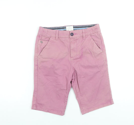 Jasper Conran Boys Pink Chino Shorts Age 12 Regular Fit Cotton Blend