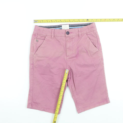 Jasper Conran Boys Pink Chino Shorts Age 12 Regular Fit Cotton Blend