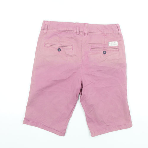 Jasper Conran Boys Pink Chino Shorts Age 12 Regular Fit Cotton Blend