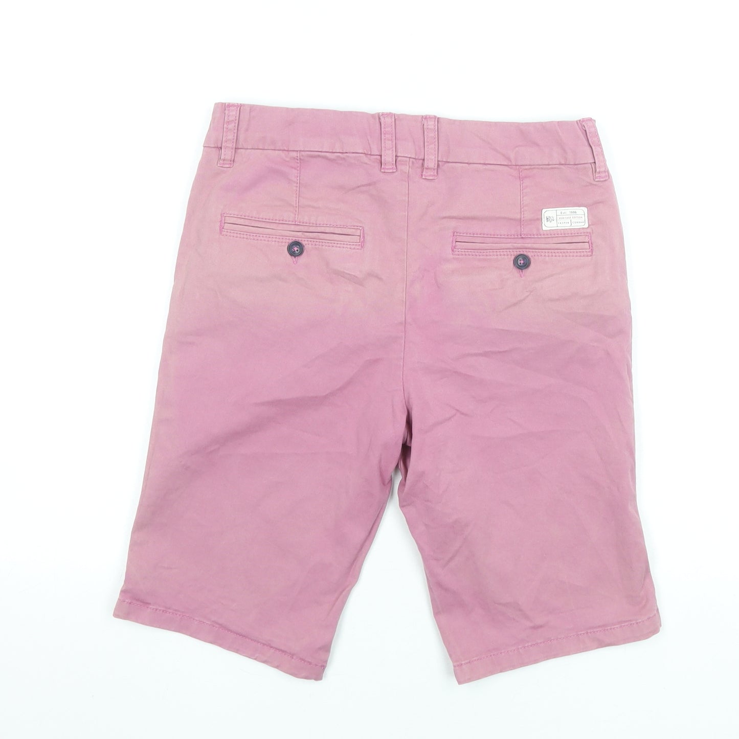 Jasper Conran Boys Pink Chino Shorts Age 12 Regular Fit Cotton Blend
