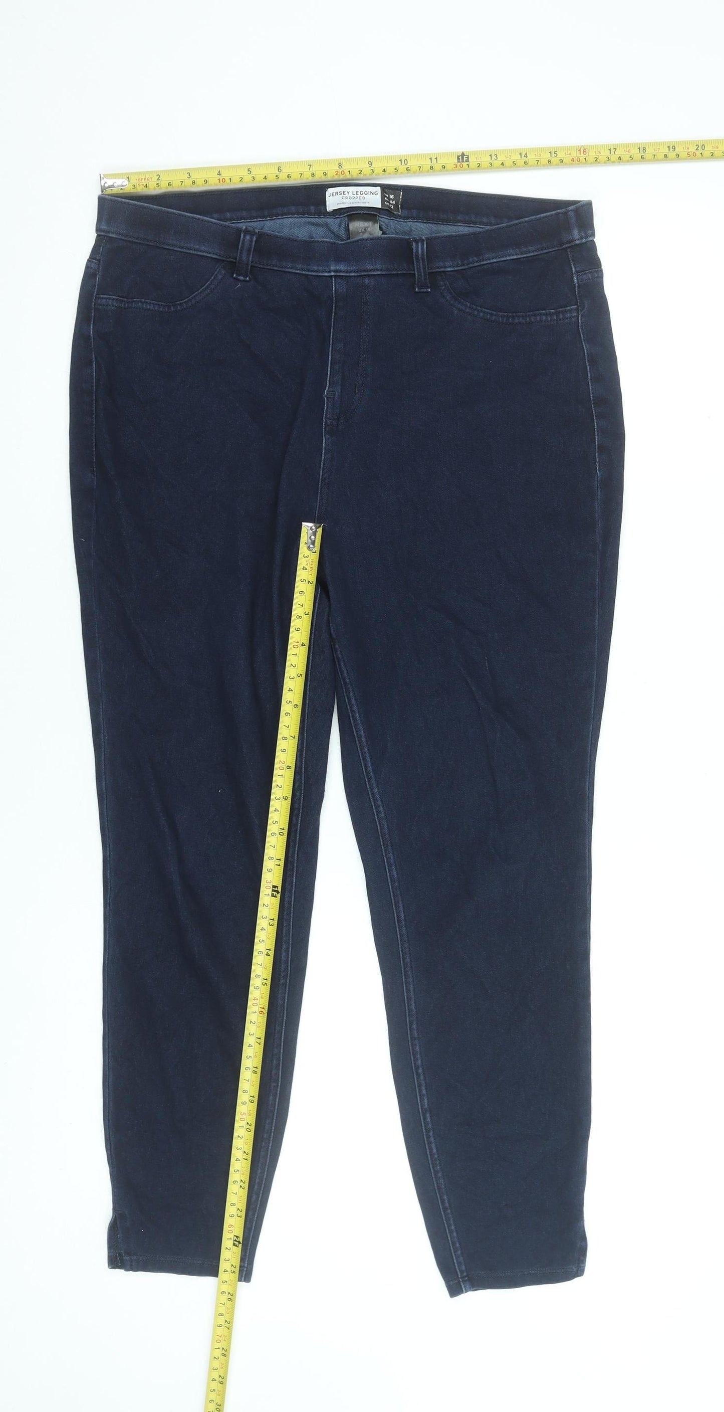 Next Women Blue Jegging Jeans Size 16 Slim Fit Mid Rise