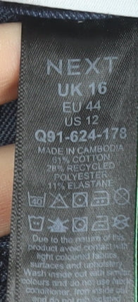 Next Women Blue Jegging Jeans Size 16 Slim Fit Mid Rise