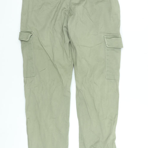 Jack & Jones Men's Green Cargo Trousers Size 33W 32L Slim Fit Cotton