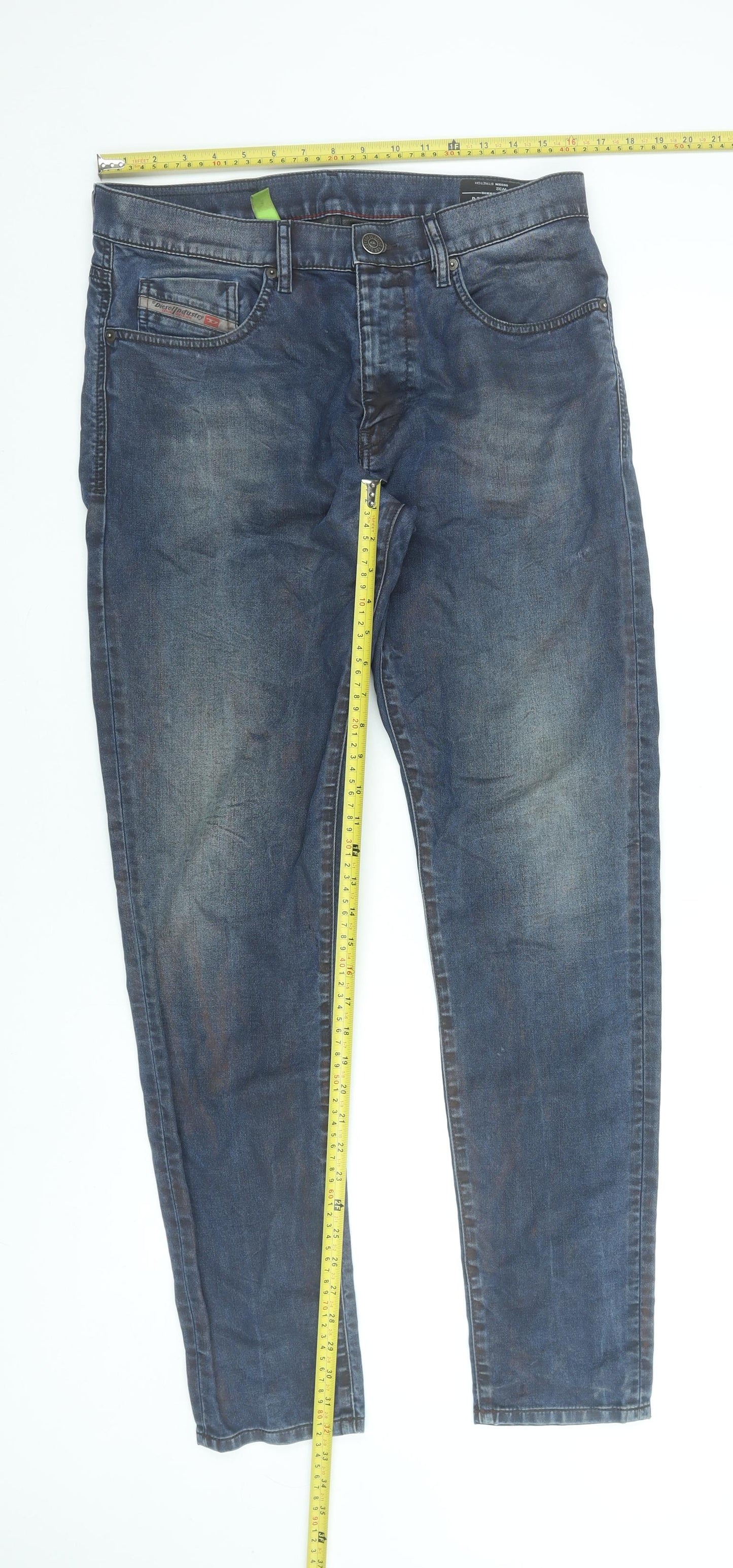 Diesel D-Strukt Jogg Slim Blue Men's Jeans W32 Straight Fit Cotton Blend
