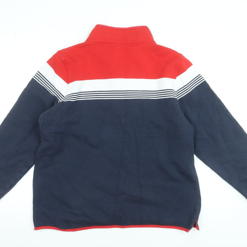West Quay Women’s Red Navy 1/4 Zip Fleece Sweatshirt Size 14