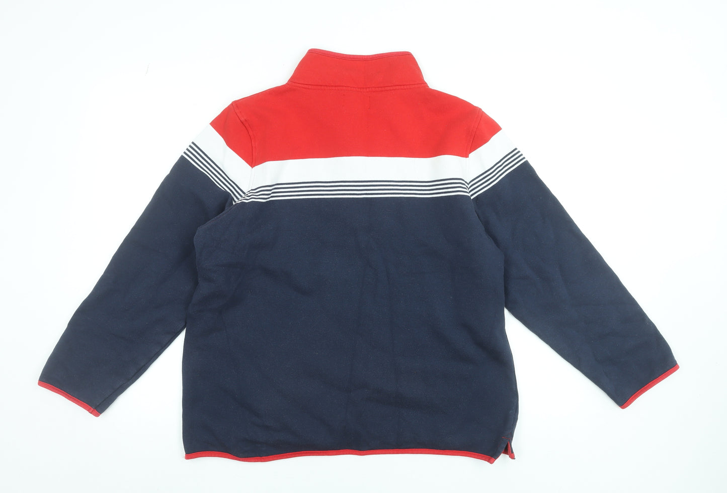 West Quay Women’s Red Navy 1/4 Zip Fleece Sweatshirt Size 14