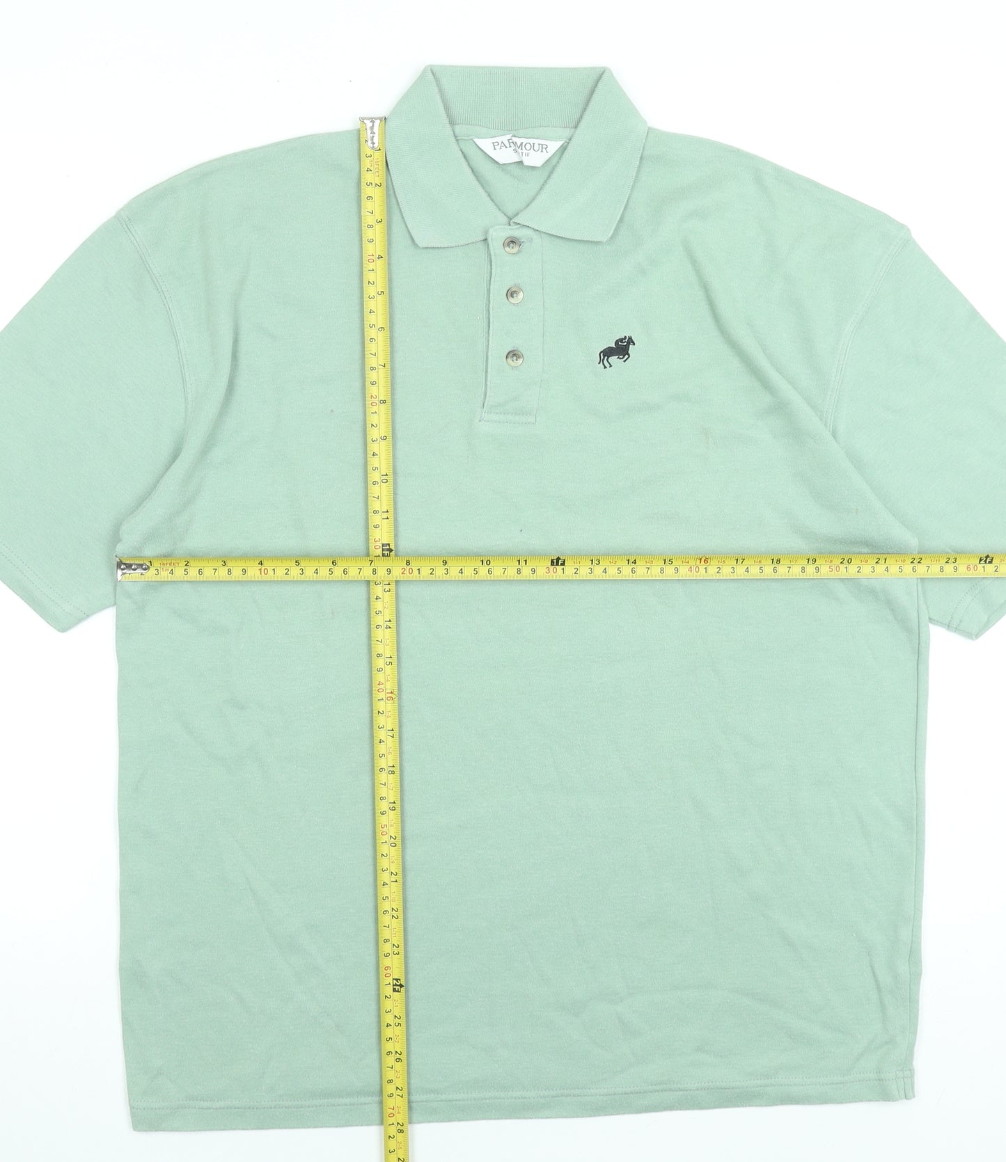 Paramour Sportif Men’s Green Polo Shirt Size L Classic Casual Cotton Blend
