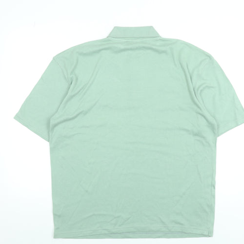 Paramour Sportif Men’s Green Polo Shirt Size L Classic Casual Cotton Blend