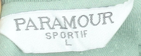 Paramour Sportif Men’s Green Polo Shirt Size L Classic Casual Cotton Blend