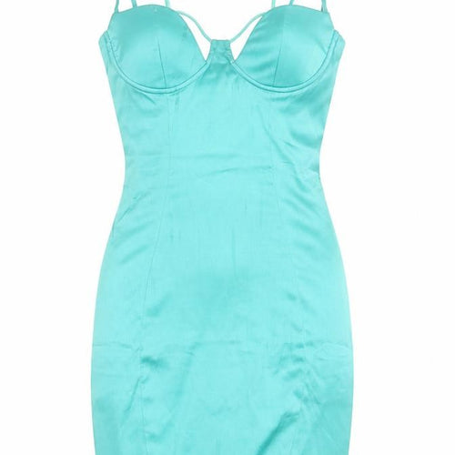 Oh Polly Women Blue Size 4 Bodycon Short Dress