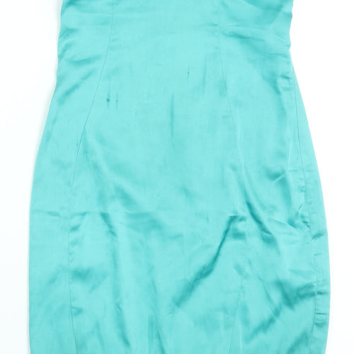 Oh Polly Women Blue Size 4 Bodycon Short Dress