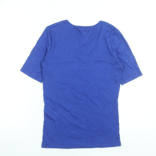 Street One Women's Blue Short Sleeve Cotton Modal T-Shirt Size 8