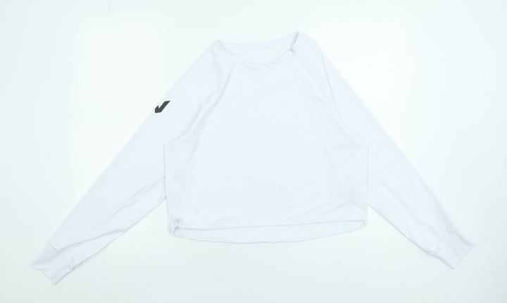 Lone Wolf Women’s White Long Sleeve Lightweight Activewear Top Size S