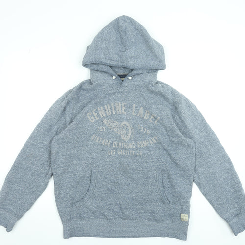 Jack & Jones Men's Grey Vintage Pullover Hoodie Size L Regular Fit