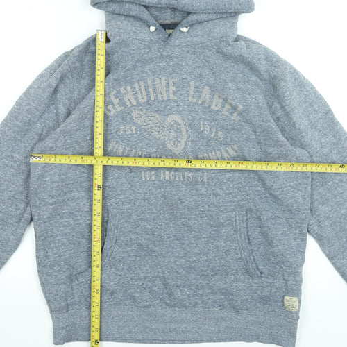 Jack & Jones Men's Grey Vintage Pullover Hoodie Size L Regular Fit