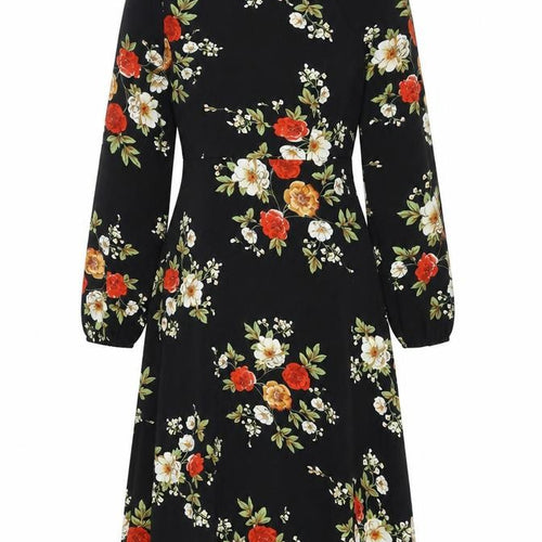 Stella Morgan Women's Multicoloured Floral Midi A-Line Dress Size 8