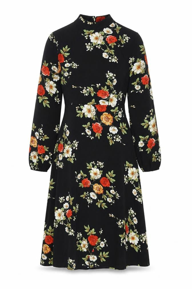 Stella Morgan Women's Multicoloured Floral Midi A-Line Dress Size 8