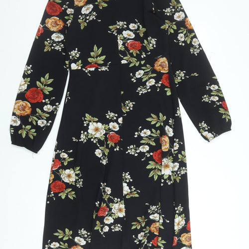 Stella Morgan Women's Multicoloured Floral Midi A-Line Dress Size 8