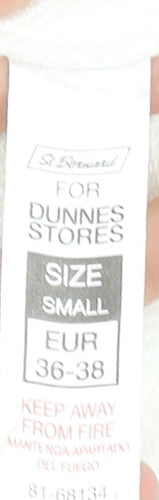 Dunnes Stores Women White Embroidered Pullover Sweatshirt Small