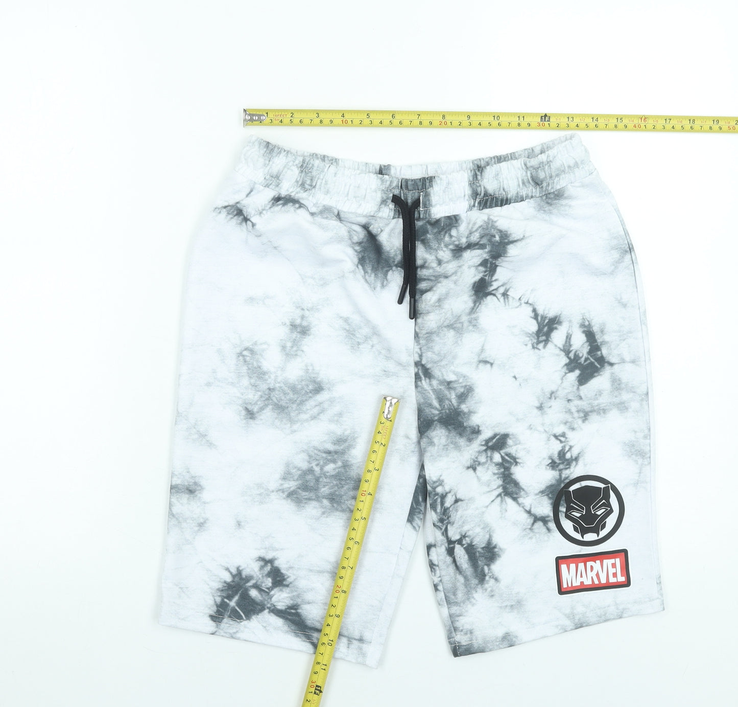 Marvel Boys Grey Tie Dye Black Panther Sweat Shorts 14-15 Years