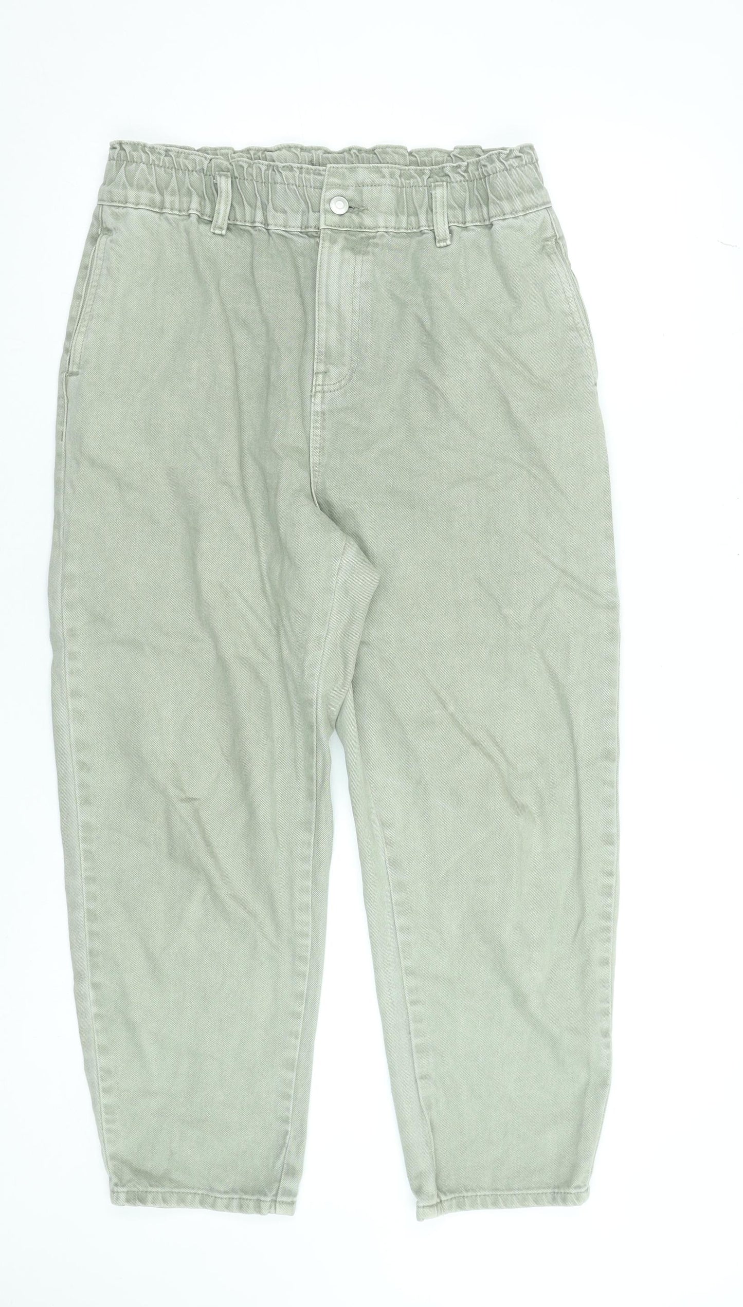 Dunnes Stores Women’s Green High Rise Tapered Cotton Jeans Size 12