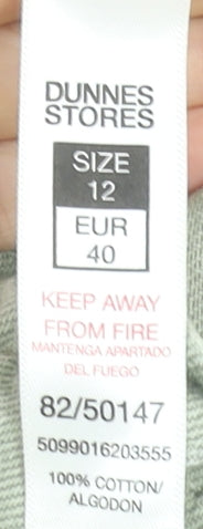 Dunnes Stores Women’s Green High Rise Tapered Cotton Jeans Size 12