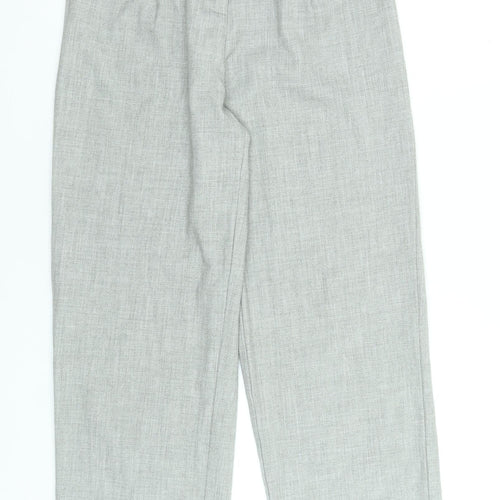 Nasty Gal Women's Grey High Rise Pleated Straight Leg Trousers Size M