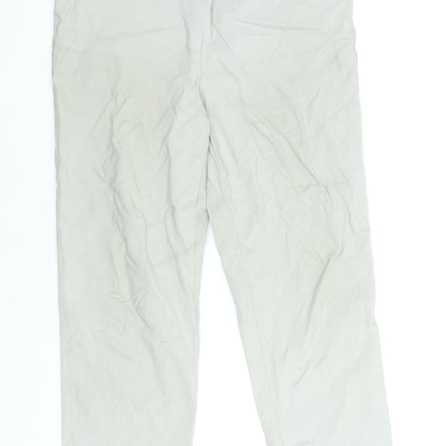 Gallery Women's Grey Cropped Viscose Stretch Trousers Size M