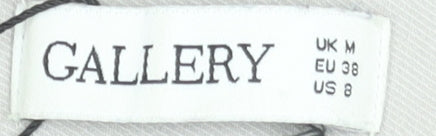 Gallery Women's Grey Cropped Viscose Stretch Trousers Size M