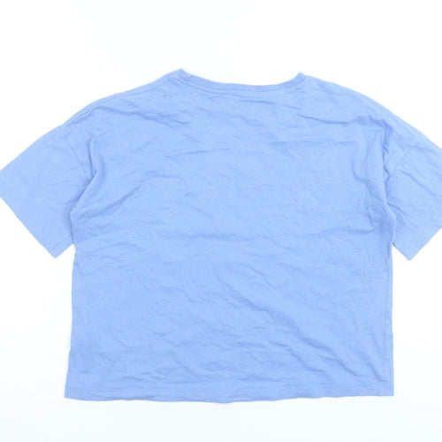 Disney Stitch Blue Cropped Teen Girls T-Shirt by Primark Size 14