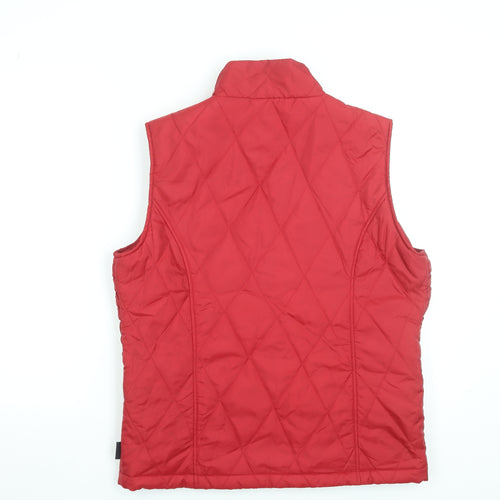 Trafficsport Women's Red Quilted Waistcoat Size 12 Full Zip Lined