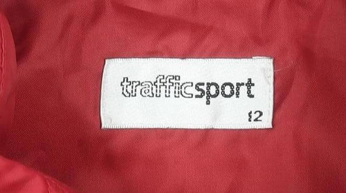 Trafficsport Women's Red Quilted Waistcoat Size 12 Full Zip Lined