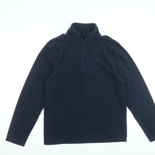 Workout Men’s Blue Fleece 1/4 Zip Pullover Sweatshirt Size M
