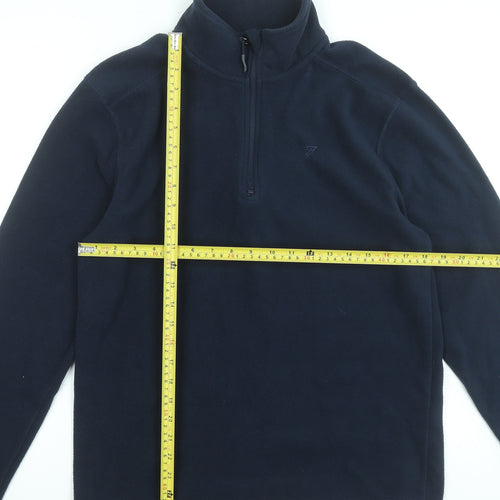 Workout Men’s Blue Fleece 1/4 Zip Pullover Sweatshirt Size M